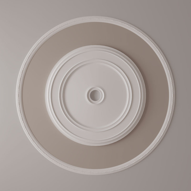 Ensemble d'anneaux de plafond Medea, H 64 po x l 64 po, Paquet de 4 (forme un cercle complet)