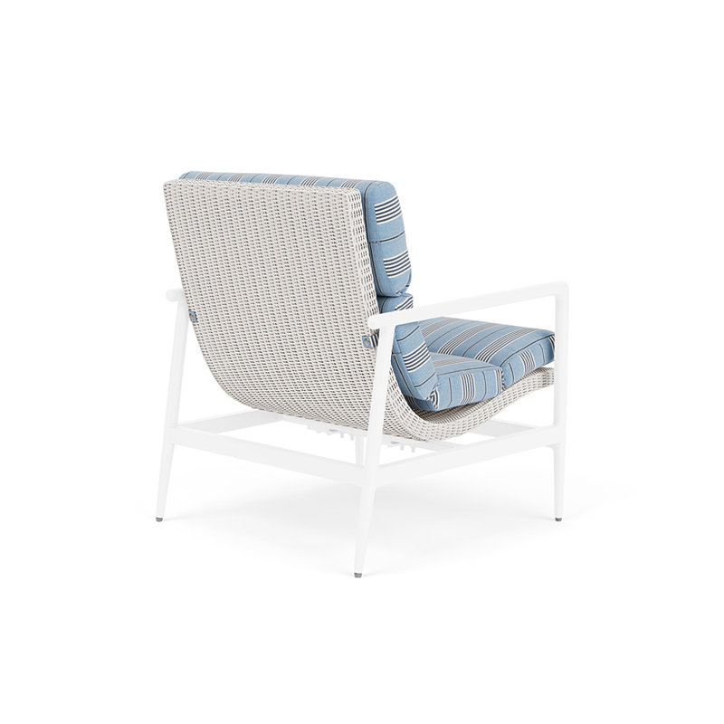 Cascade Spring Rocker Lounge Chair, Hansen Sky, White