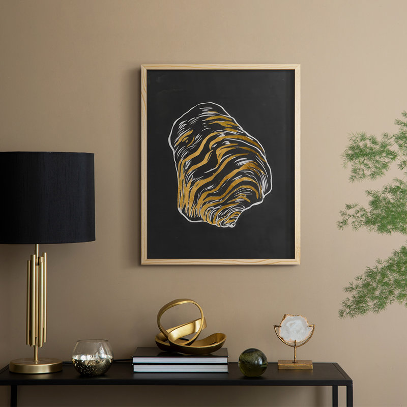 «Night Shell II», reproduction encadrée - bois massif, H 21 po x l 17 po, Naturel