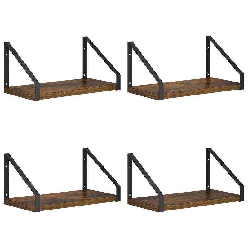 4 -Piece Steel Floating Shelf