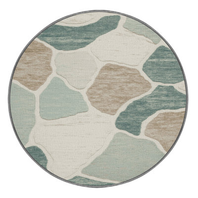 Washable Beach Bungalow Coastal Area Rug