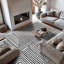 Tapis crème noir Modern Maze-1283673583