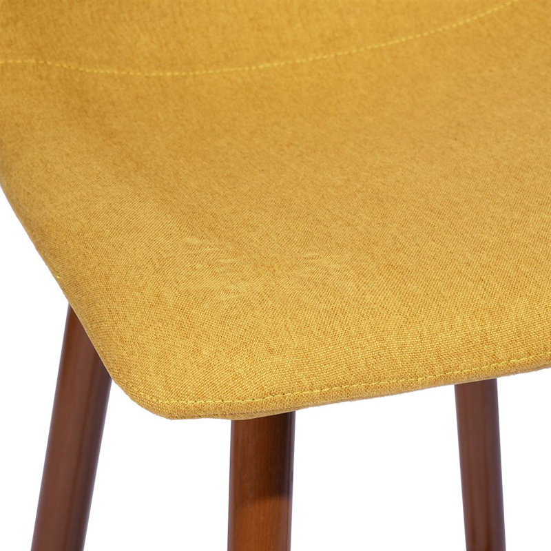 Frye Upholstered Counter Stool with Metal Frame, Yellow