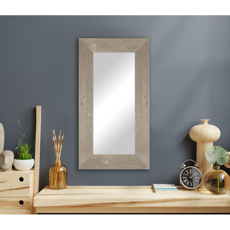Miroir décoratif, 18 po x 33 po, Brun récolte