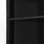 Grande armoire triangulaire noire avec 3 tiroirs et tablettes réglables pour la salle de bain, la cuisine ou le salon, panneau en bois aggloméré avec finition peinte-1521377419
