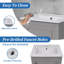 Petit meuble-lavabo moderne avec lavabo en céramique et beaucoup de rangement-667192145
