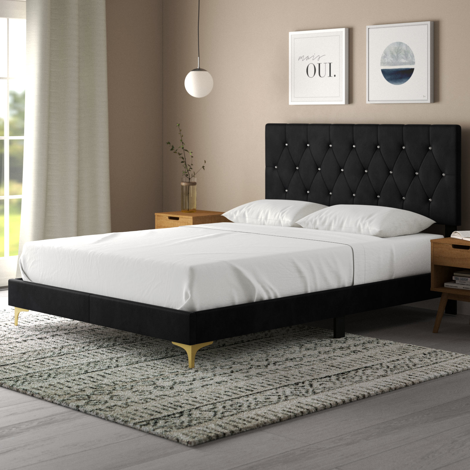 Wade Logan® Ardiana Upholstered Standard Bed & Reviews | Wayfair