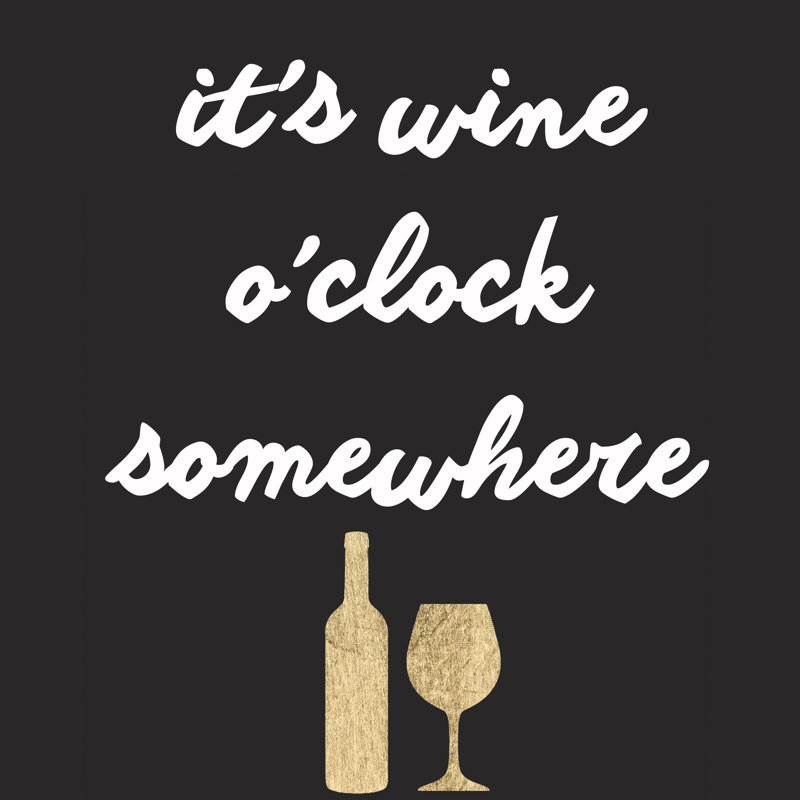 Wine Sentiment IV by Anna Hambly - Wrapped Canvas Print, 30cm H x 30cm W