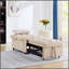 Canapé-lit simple capitonné avec dossier réglable et coussins, méridienne convertible pour une utilisation polyvalente-951436125