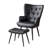 Tufted Wingback Chair and Ottoman-239938066