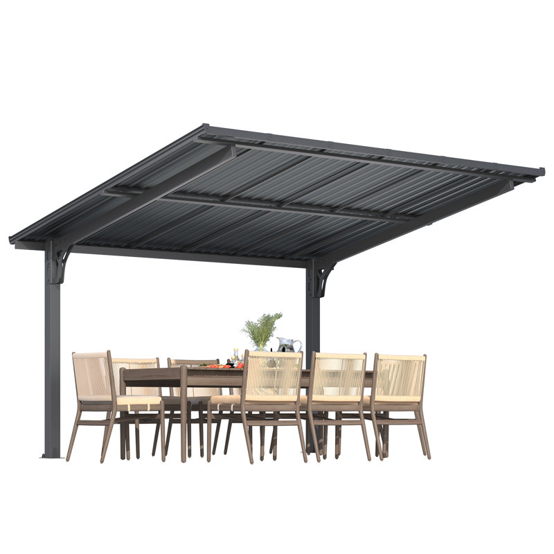 Freestanding Gazebo Outdoor Pergola For Patio, 97.80" H x 142.56" W x 118.56" D