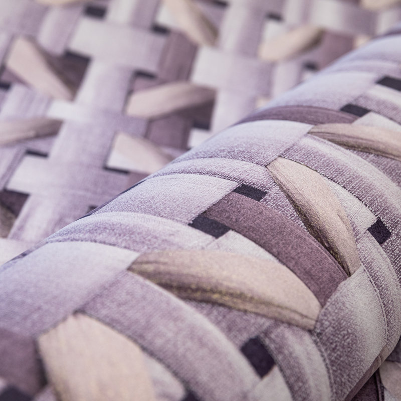 Chelchowska Pepper Collection Shimmer Finish Octogonal Honeycomb Seta 10.05m x 53cm Wallpaper Roll, Purple