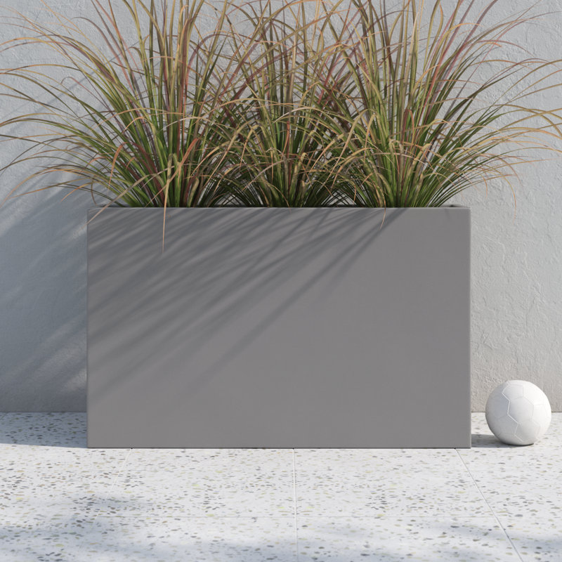 Connoisseur Handmade Planter Box, Gray, 30" H x 48" W x 12" D