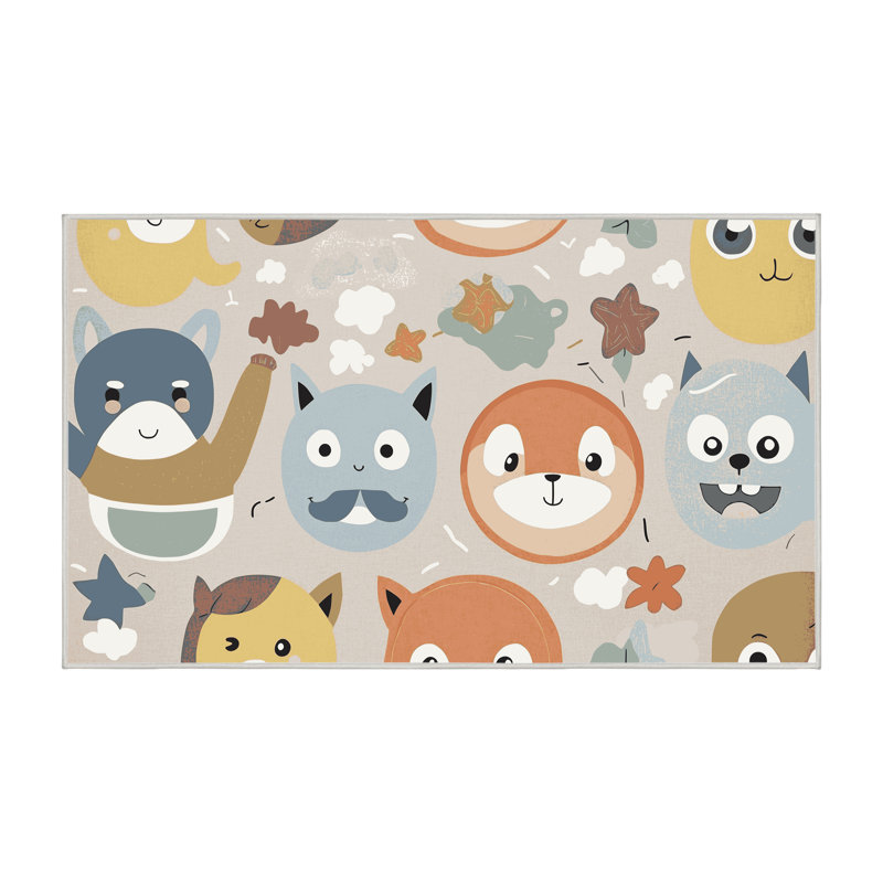 Tapis pour enfants Zoomie Kids, Rectangulaire 8 pi x 10 pi