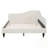 Full Size L-Shaped Linen Daybed with Wood Legs