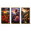 «Coral Wildflowers Fields Of Dreams», 3 pièces sur toile-874219568-874219573