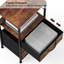 Ensemble de tables de bout à 3 tiroirs Gavvin d'une hauteur de 29,73 po-1932184017