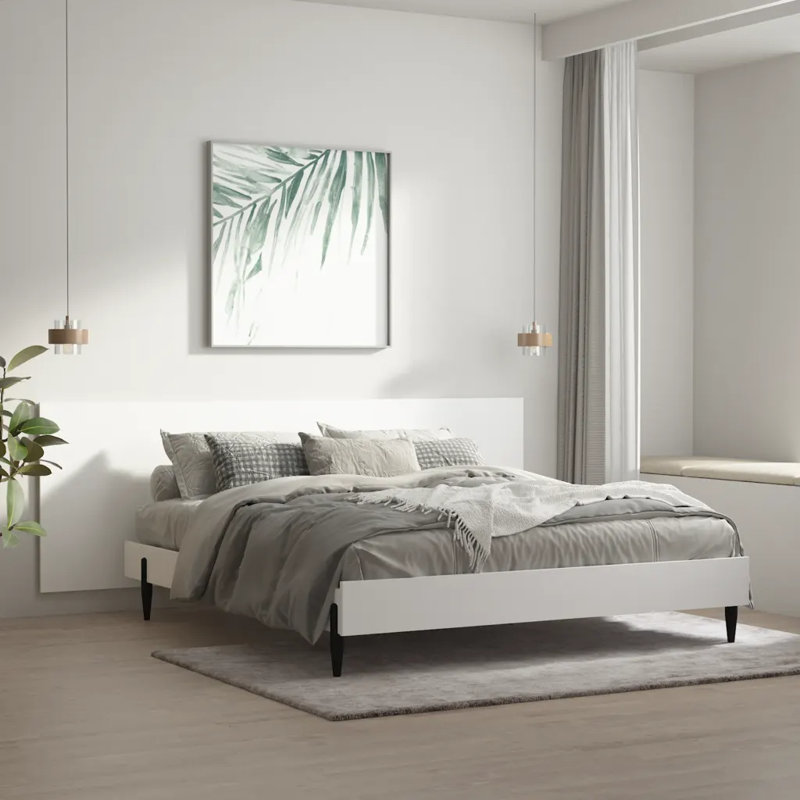 Wall Headboard Engineered Wood 94.5 in x 0.6 in x 31.5 in, White