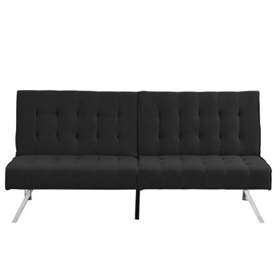 Multifunctional Black Bed With Wood Frame And Practical Side Pockets In Scratch- Finish