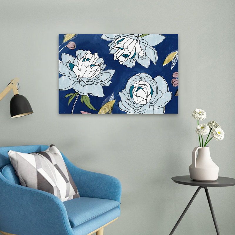 Plantes, fleurs, courtoisie II, art mural, H 16 po x l 24 po