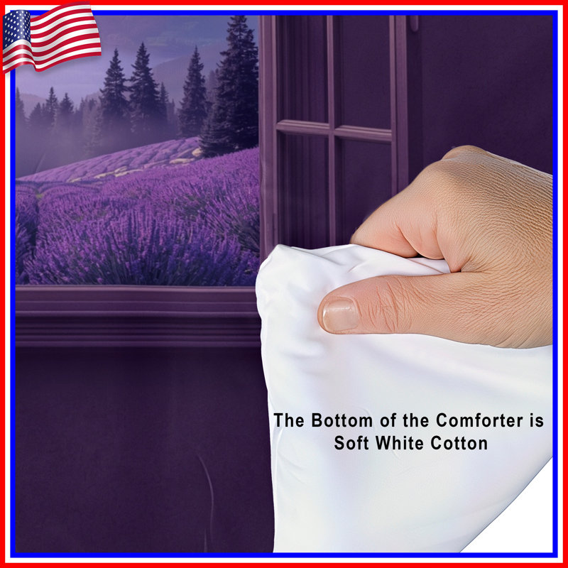 Lavender Mountain View Comforter, Twin