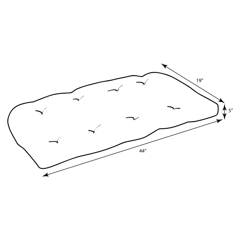 Lylah Outdoor 5'' Loveseat Cushion, Matte