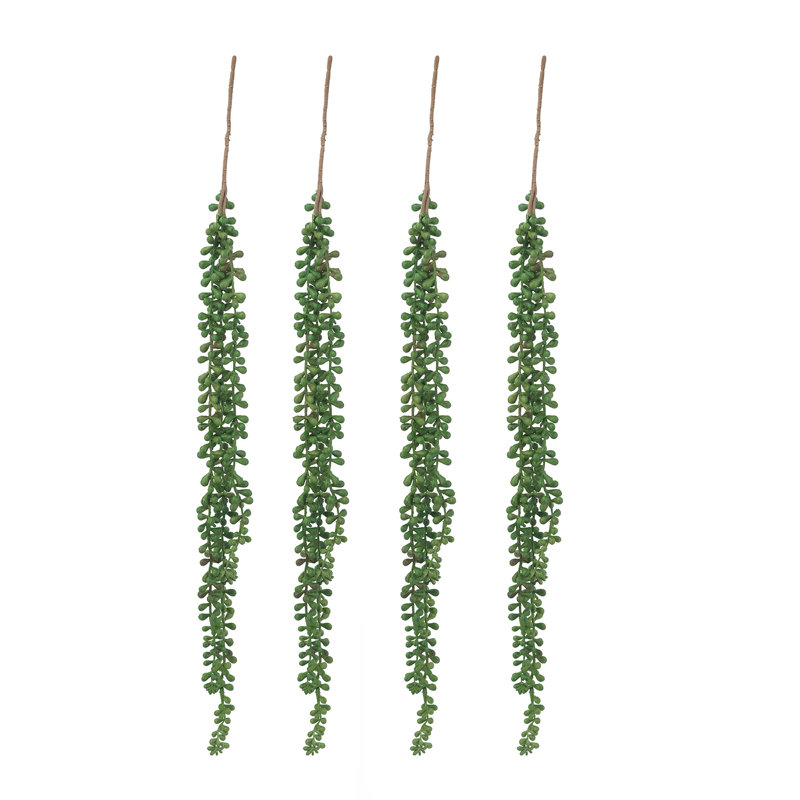 Ensemble de 4 plantes artificielles, feuilles réalistes, nécessitant peu d'entretien, parfaites pour la décoration intérieure (vases / cuisine / chambre / artisanat)