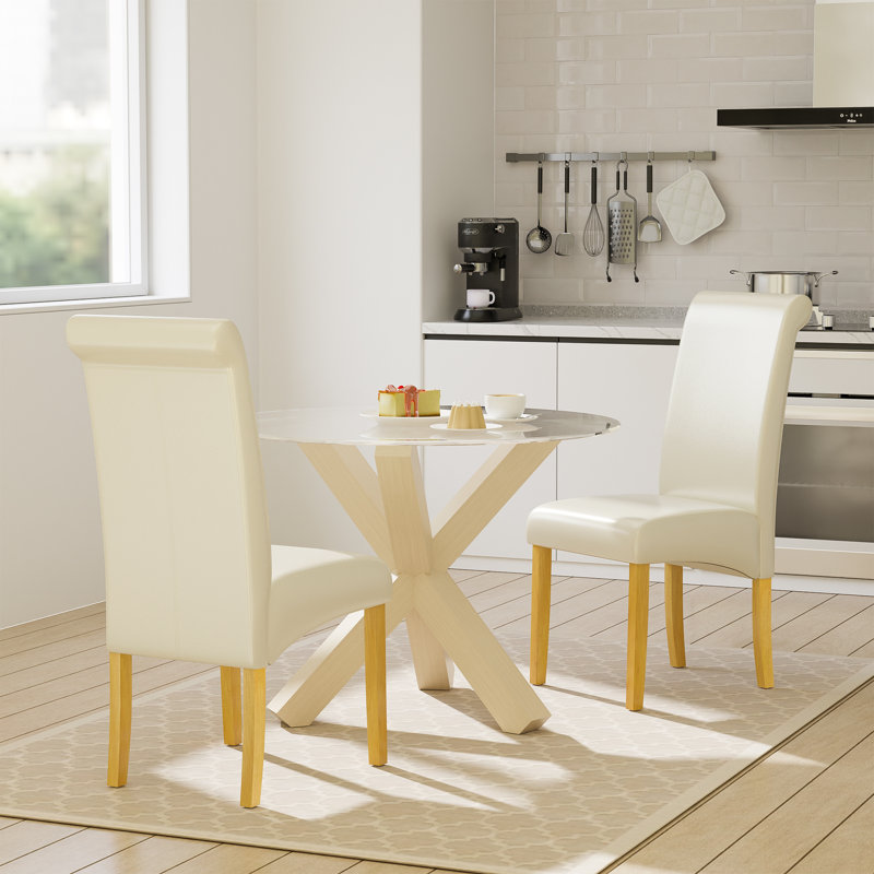 Astin Upholstered Dining Chair, Ivory, 6