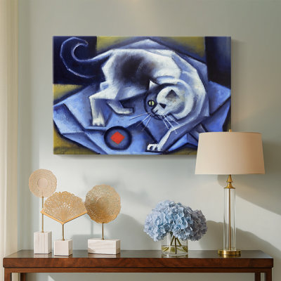 The White Cat (Der weiße Kater)-Franz Marc-Gallery Wrapped Canvas-1912