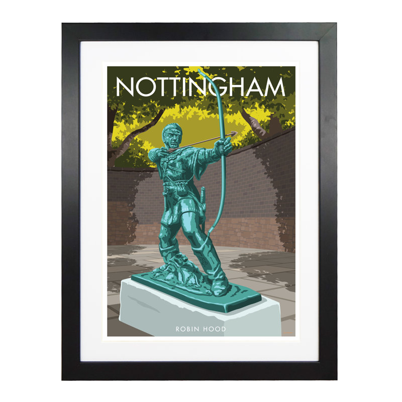 Nottingham 2 by Stephen Millership - Print, Black, 43.5cm H x 33.5cm W x 2.2cm D