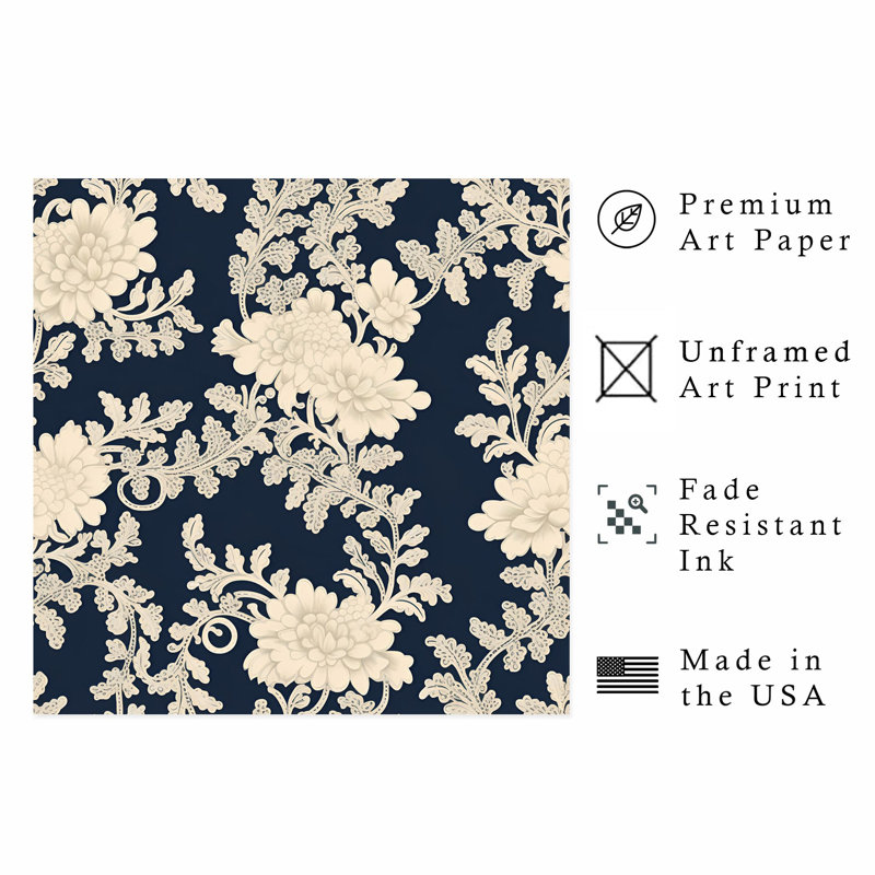 «Botanical Victorian Elegance IX», reproduction d'art classique sans cadre, H 28 po x l 28 po