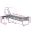  Patio Sun Lounger Grey PE Rattan, Powder-Coated Steel Standard-2056386441-2056386486