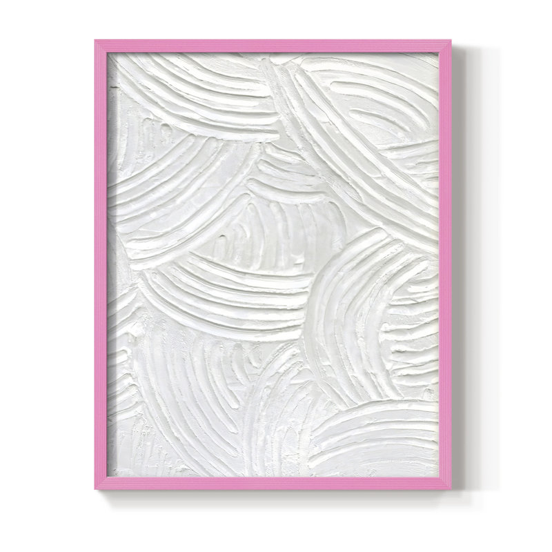 Sandstone Grooves II, reproduction encadrée - bois massif, Rose, H 10 po x l 8 po