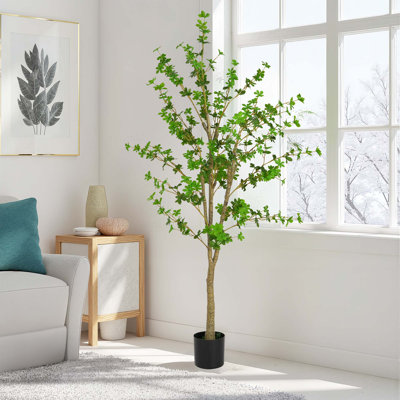 76 enkianthus artificiel avec pot - plante de verdure intérieure