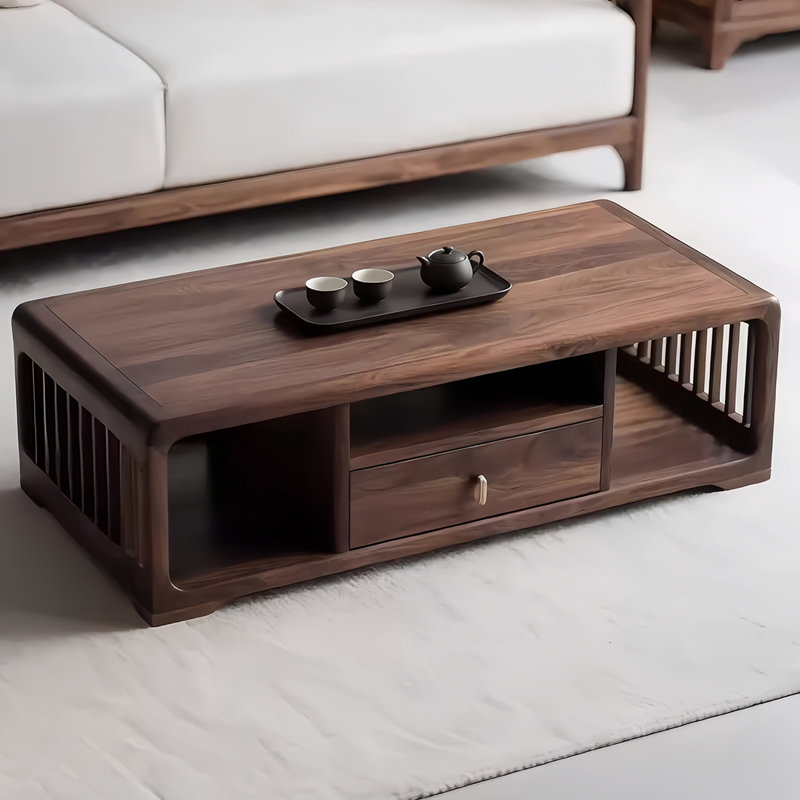 Simple style solid wood coffee table, 16.93" H x 55.12" L x 27.56" W