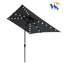 Parasol rectangulaire 10 pi x 6,5 pi avec énergie solaire. Auvent, manivelle simple et inclinable. Pour le jardin, la cour arrière, la piscine. Poteau noir-776850905-776850907