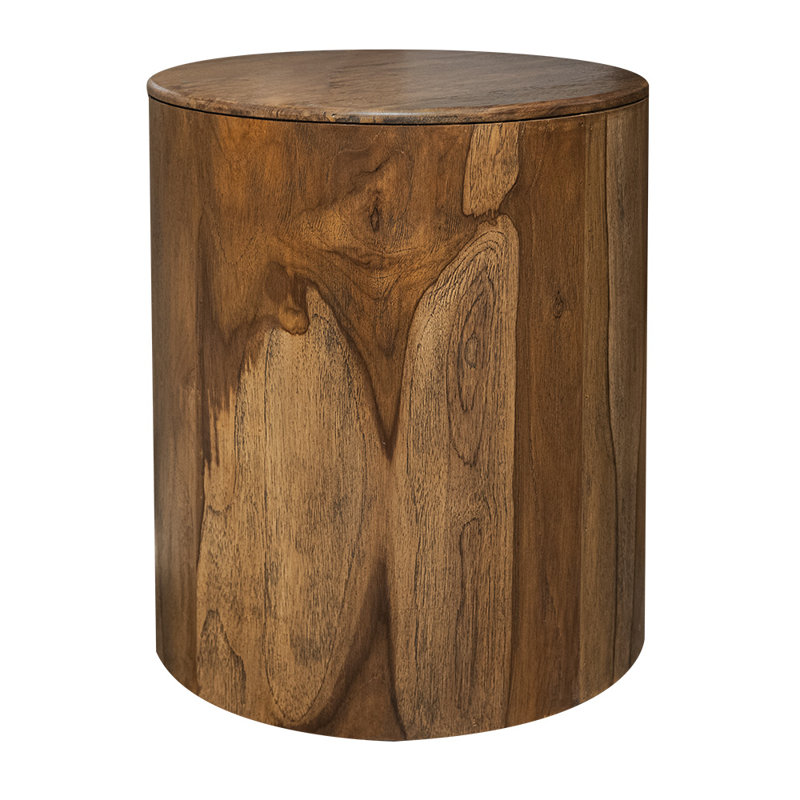Estien Solid Wood End Table, 24" H x 17.75" W x 17.75" D