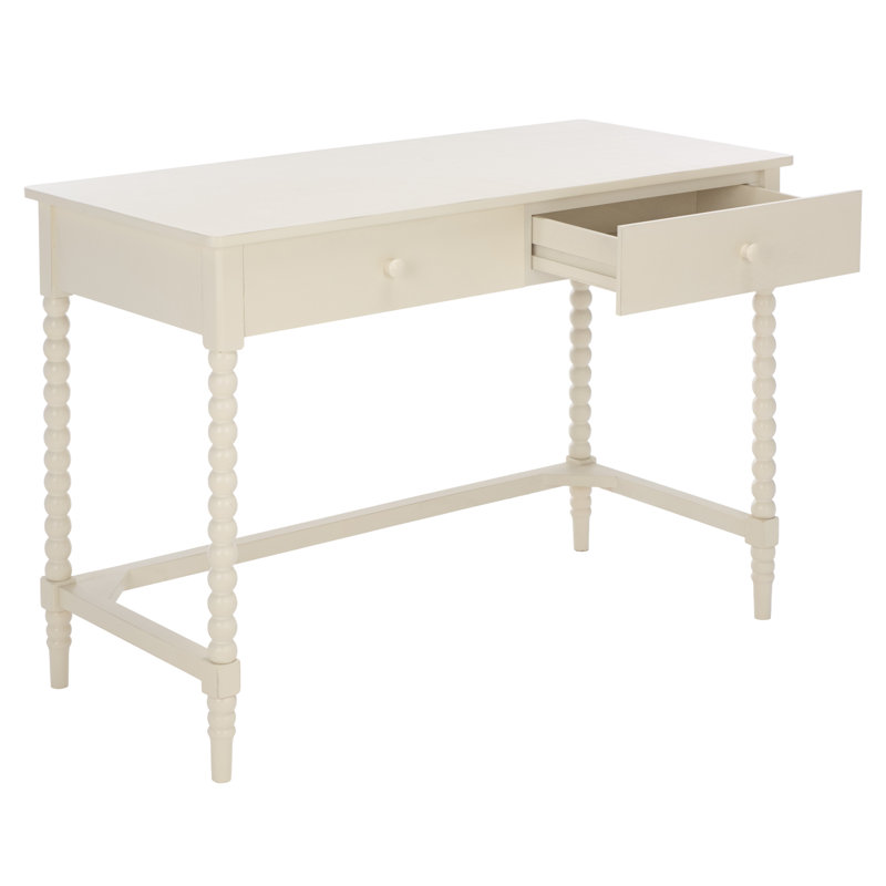 Bureau 2 tiroirs Or bis, Distressed White