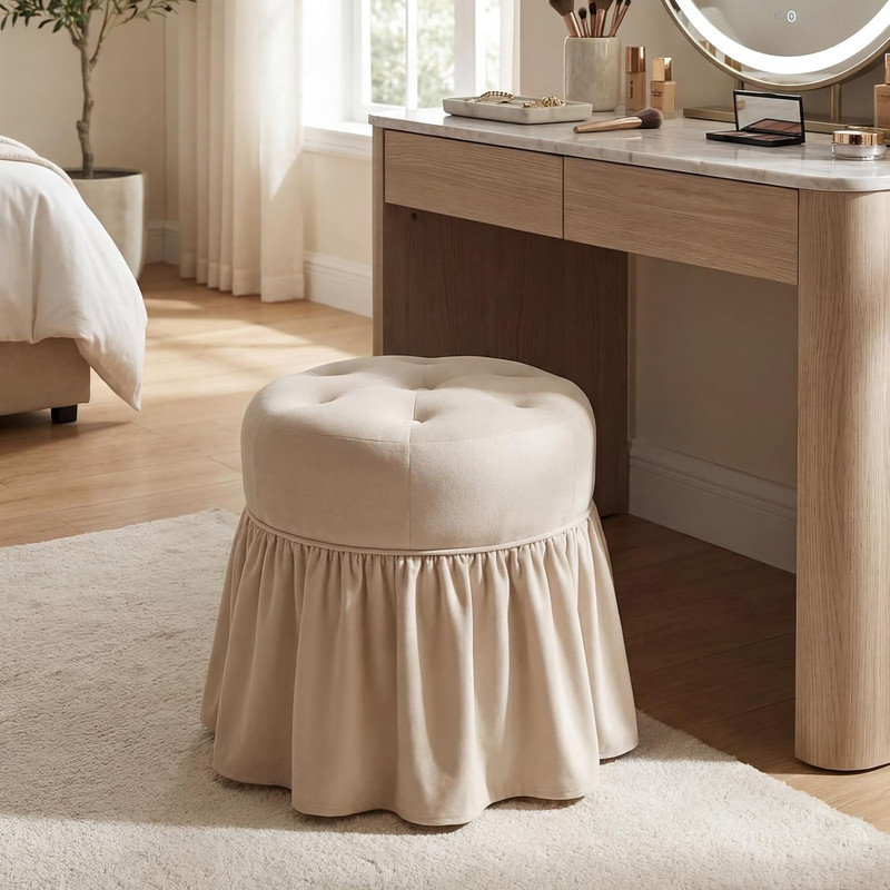 Templer Metal Accent Stool, White