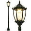 Lampadaire solaire en aluminium noir