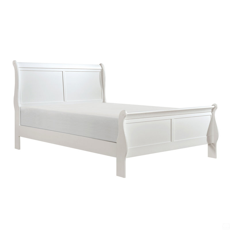 Lit-bateau pour lit double 1pc, Lit double, Blanc