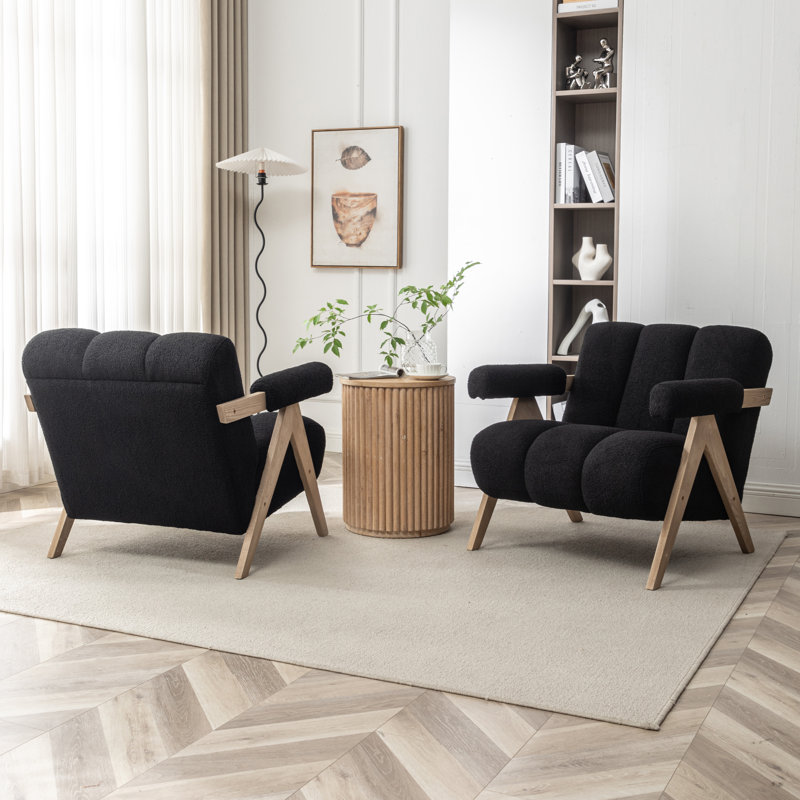 Fauteuil Chenice, Polyester noir