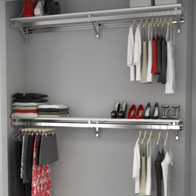 Double Shelf-Hang Closet System