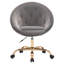 Chaise de bureau ergonomique rembourrée en velours-703780983