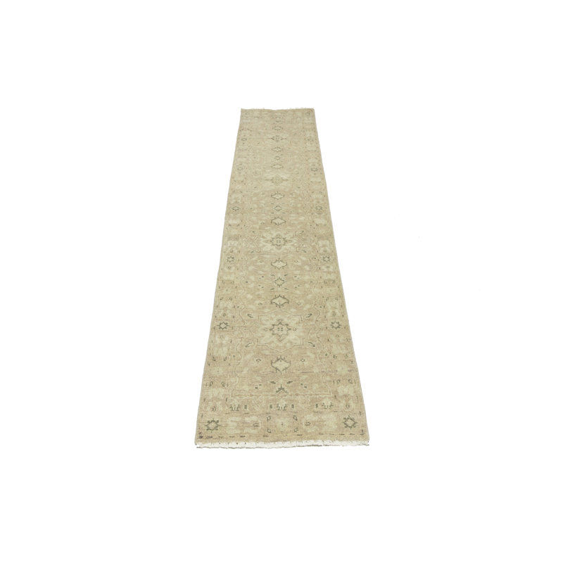 Elanda Muted Wool Floral Oriental Rug, Runner 2'5" x 12'