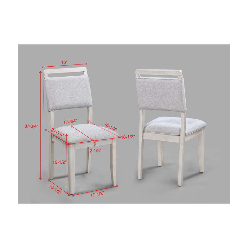 Mobilier en bois massif 2 pièces avec chaises rembourrées
