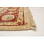 Tapis unique en laine noué à la main beige et rouge nouvel âge 3 pi 8 po x 5 pi 7 po Mackavelli