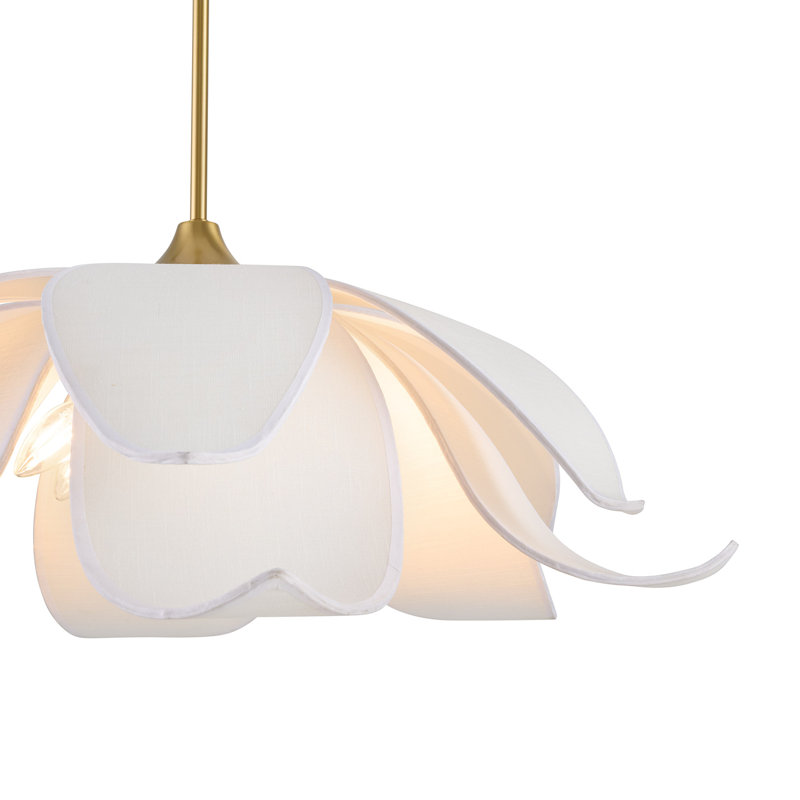 Luminaire suspendu 6 lumières Elsie en laiton chaud