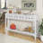 Wood Console Table with two Different Size Drawers, Bottom Shelf-1593295831
