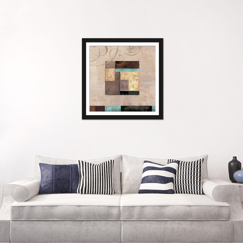 «In the Spirit I», reproduction d'art sur toile tendue, H 24 po x l 24 po x P 1 po, Papier d'art encadré noir, Blanc